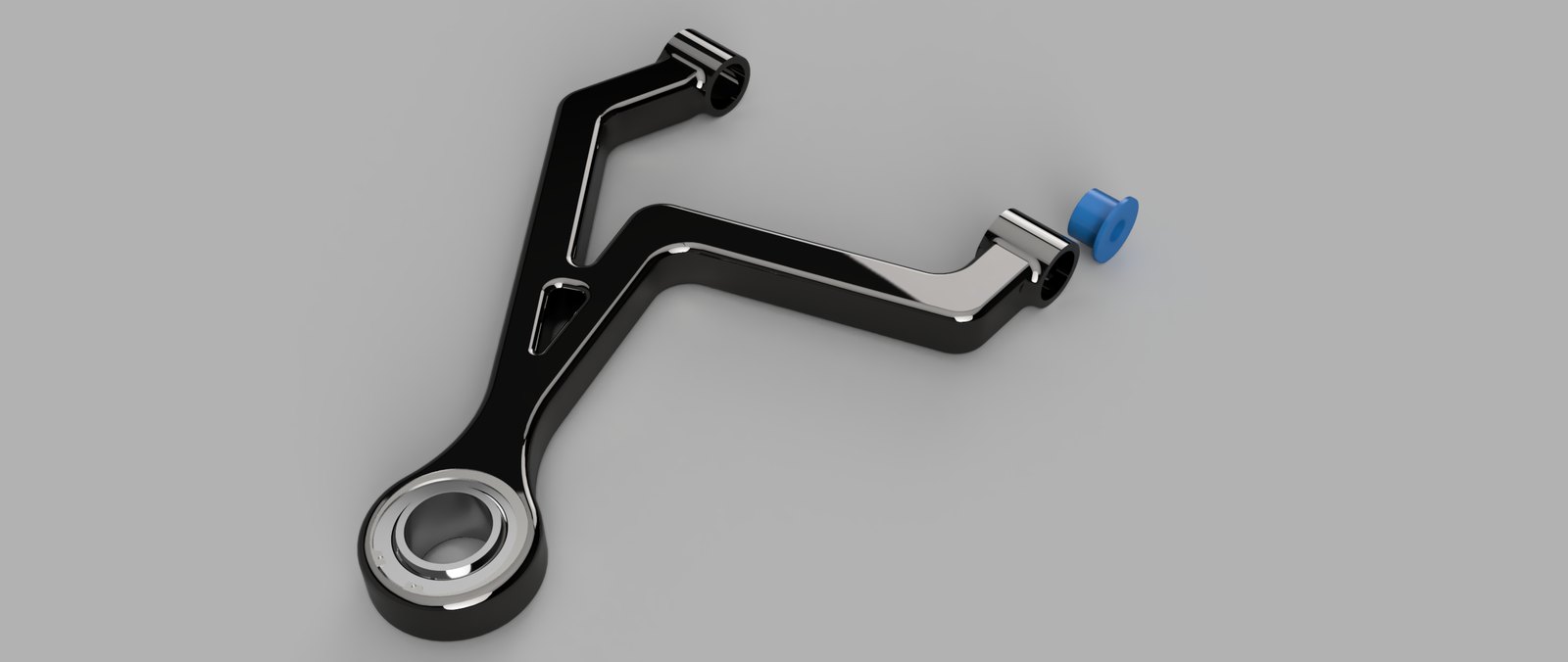Custom machined bracket modeled in Fusion 360